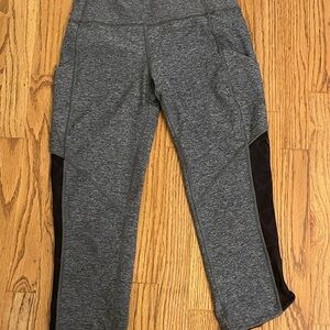 Gray Athletic Cropped Leggings Lululemon